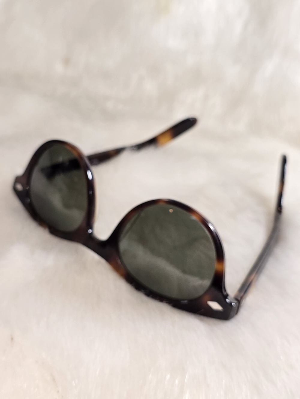Steven Alan Thayer Vintage Brown Tortoise Shell Round Unisex Sunglasses - Picture 3 of 11